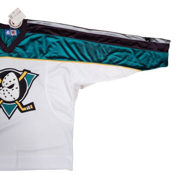 Anaheim Ducks NHL Hockey Jersey XL Starter Brand Teal White Polyester NWT - Picture 4 of 14